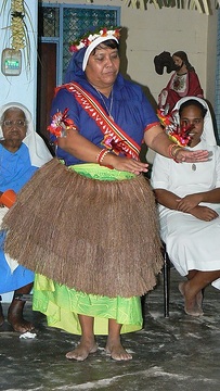 Kiribati, Tarawa, Konvent, Tanz am Begrüßungsabend