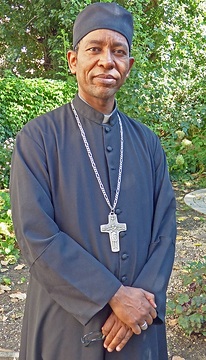 Bischof Fikremariam Hajos Tsalim ist Bischof der Eparchie Segheneity in Eritrea. Das Bild ist aufgenommen während der missio-Eritrea-Konferenz am 6.9.2016 in Frankfurt.