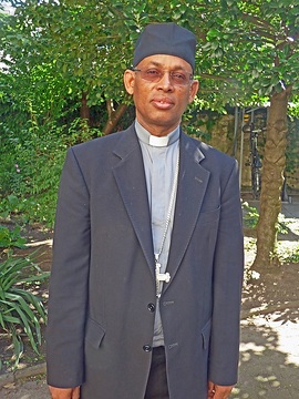 Kidane Yebio ist Bischof der Eparchie Keren in Eritrea. Aufgenommen während der missio-Konferenz Eritrea am 6.9.2016 in Frankfurt.