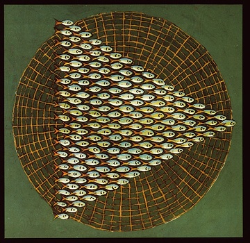 153 Fische, missio-Kunstkalender 1975 Indien