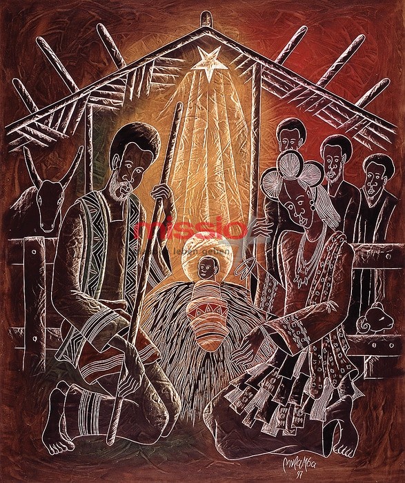 MI_28547 Geburt Christi, missio-Kunstkalender 1999 Afrika (Zaire/DR Kongo)