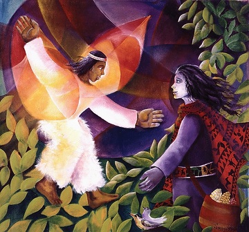 Verkündigung, missio-Kunstkalender 1996 Ecuador