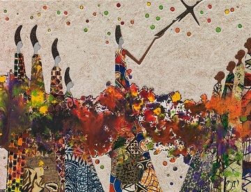 Österliche Lichtpunkte, missio-Kunstkalender 2012 Senegal
