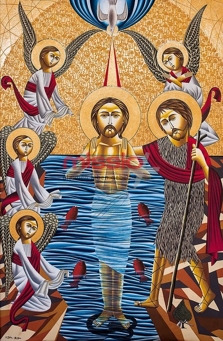 MI_34911 Die Taufe Jesu, missio-Kunstkalender 2014 Ägypten