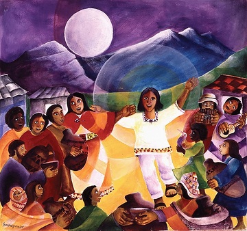 Hochzeit zu Kana, missio-Kunstkalender 1996 Ecuador