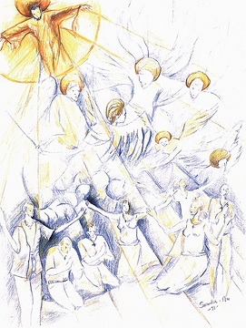 Die Zusicherung des Heiligen Geistes, missio-Kunstkalender 1995 Junge Künstler in Afrika