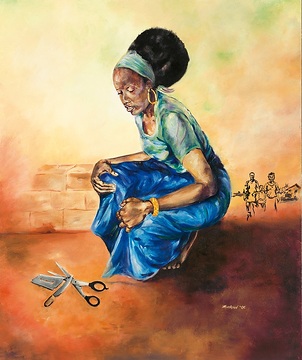 Der Schmerz der Frauen, Kunstkalender 2008 Nigeria
