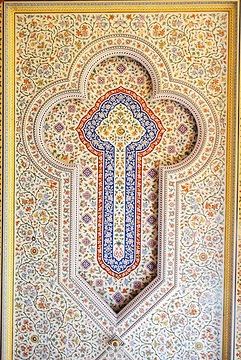 Pakistan, Multan, Deckenmalerei in der Kathedrale